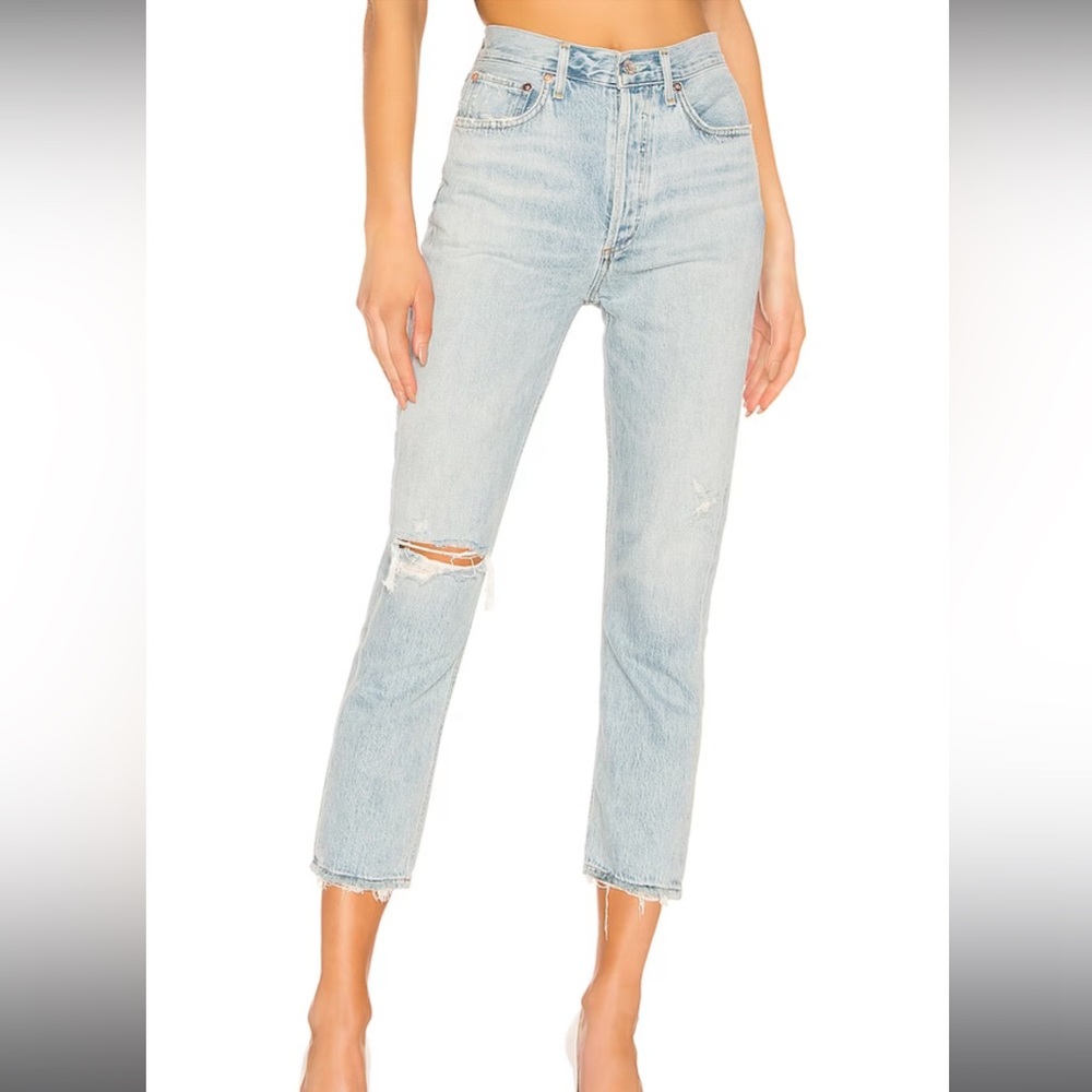 Agolde Riley Straight Crop in Shatter Size 29